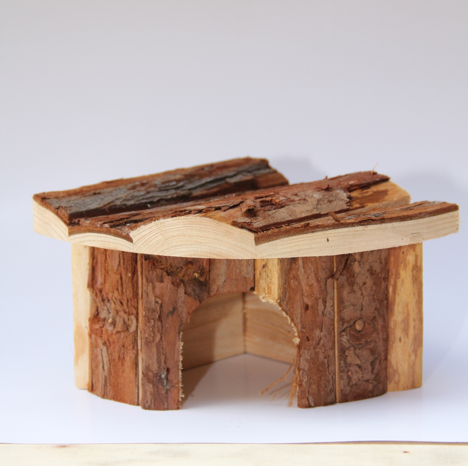 2 X YES4PETS Natural Wooden Hamster Mouse Gerbil Playground Rats Pets Toys Play Small Birds House Garden Decor โ image 2