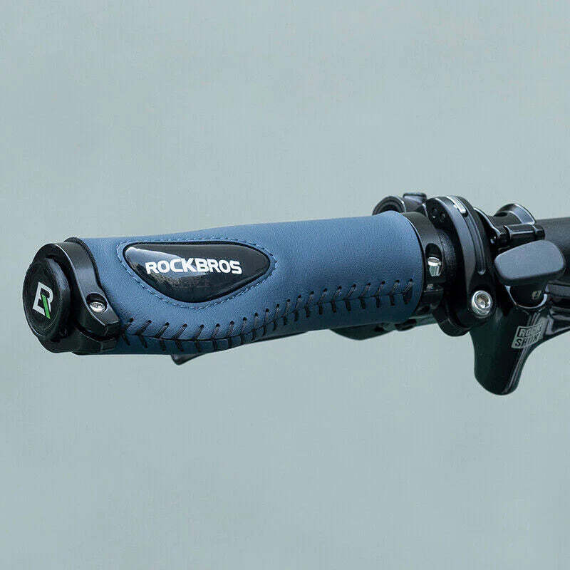 Deluxe Hand Grips Shock Absorbing Rockbros MTB Mountain Bike Tourer Double Lock BLUE Handlebar Grips Anti-skid 2.22cm — image 2