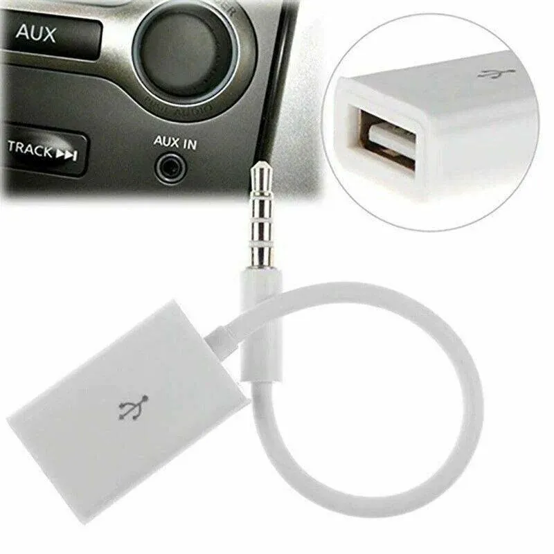 Male Cable Plug Aux Jack 3.5Mm Audio To Usb 2.0 Female Converter Cord Play Mp3 — image 3