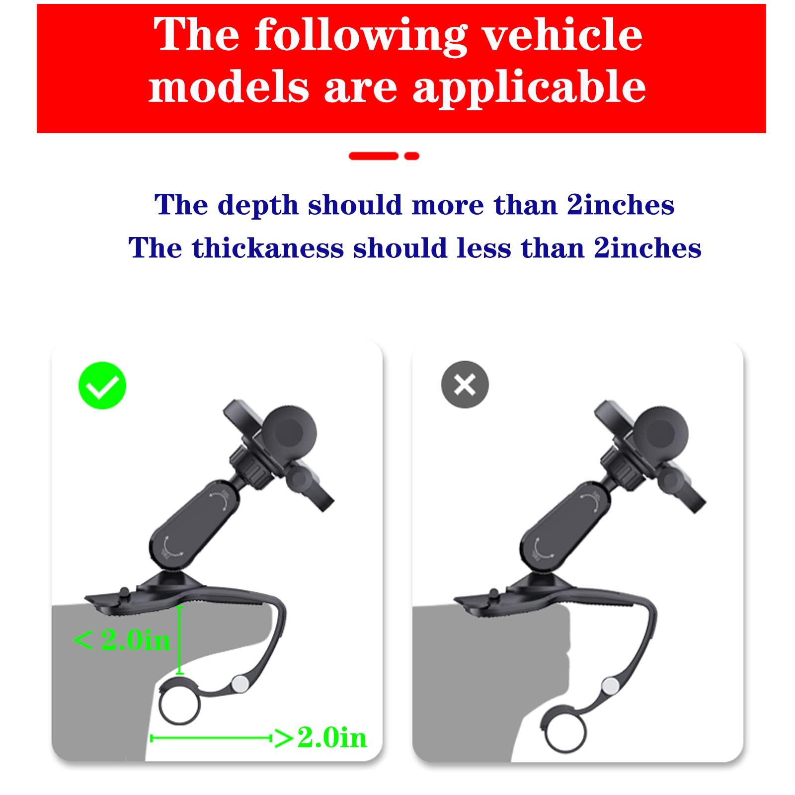 Car Phone Stand, 360-degree Swivel Clip-on Stand on The Dashboard, Cell Phone Stand with Parking Number Plate โ image 5