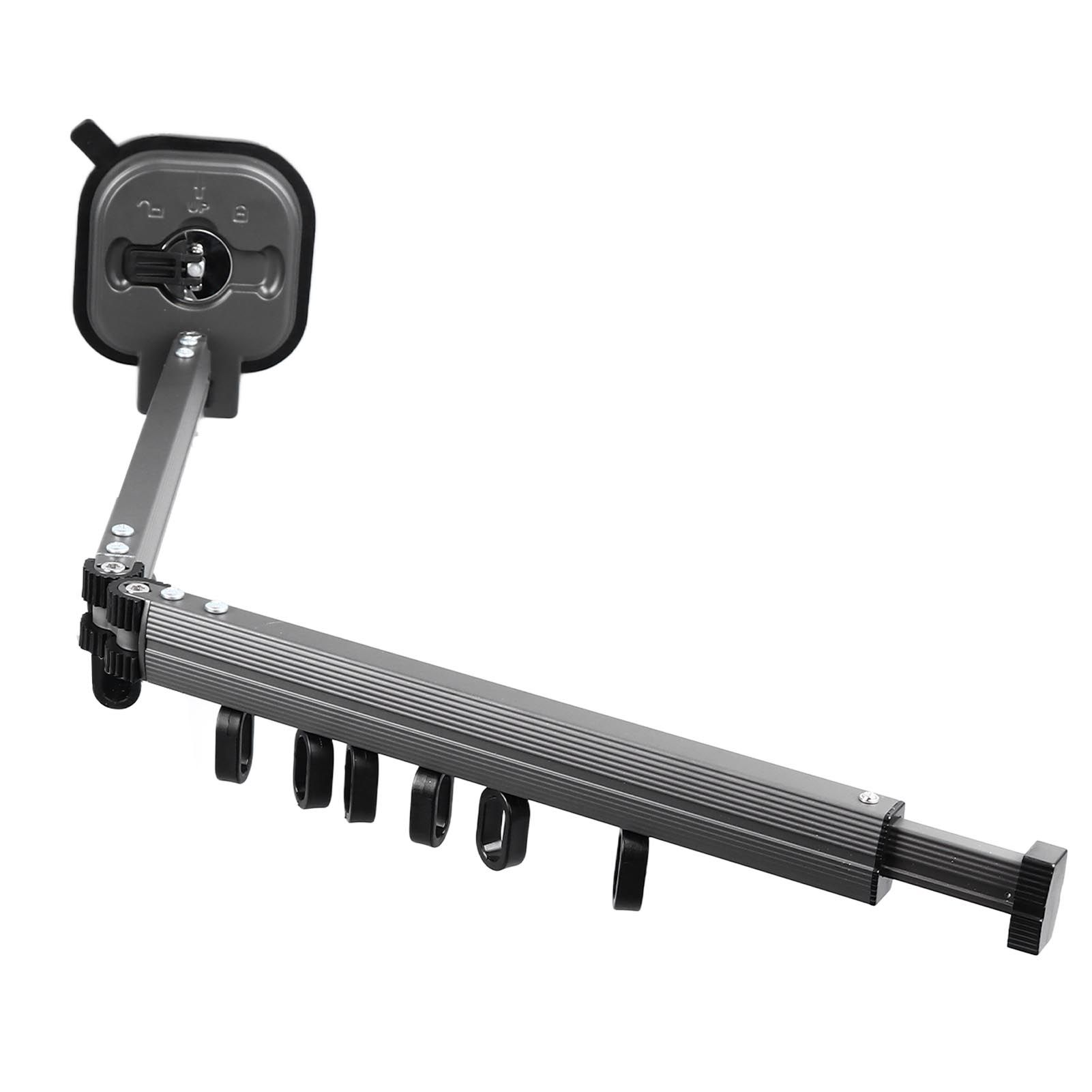 Retractable Clothes Drying Rack Wall Mount Drill Free Bifold Windproof Space Saver Suction Cup Clothes Hanger for Laundry — image 5