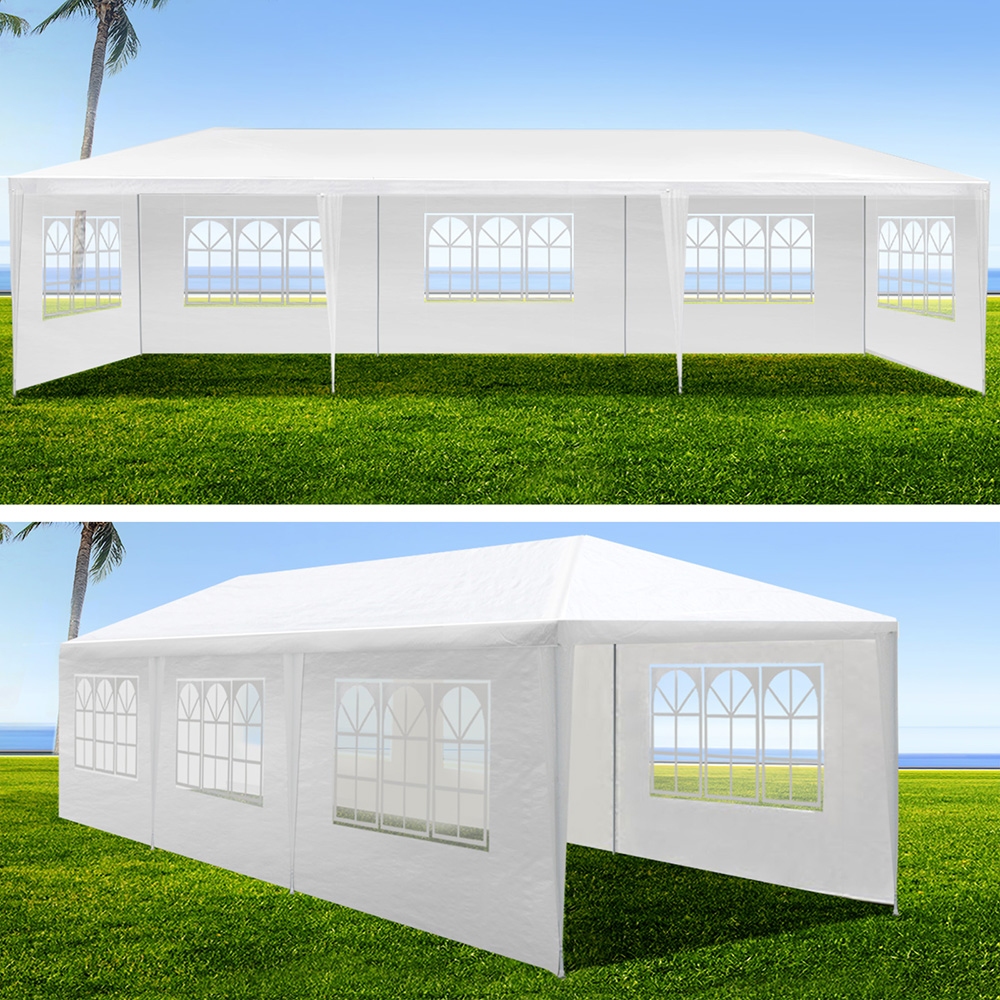 Instahut Gazebo 3x9m Marquee Wedding Party Tent Outdoor Camping Side Wall Canopy 8 Panel White — image 4