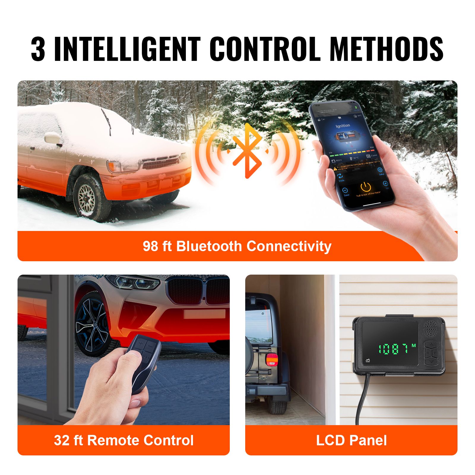 Bluetooth App Control Diesel Air Heater, 12V 2KW Diesel Heater with Automatic Altitude Adjustment, Remote Control and LCD, Diesel Parking Heater for RV Trailer — image 3