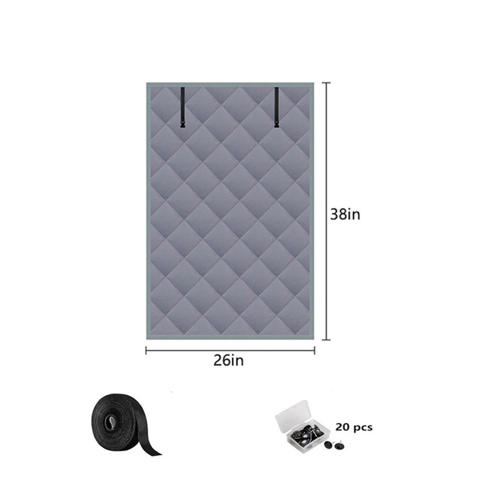 26*38in Winter Insulated Window Curtain-Oxford Thermal Insulated Window Blanket with Fastener-Gray Window Insulation Kit for Winter Keeping Warm โ image 5
