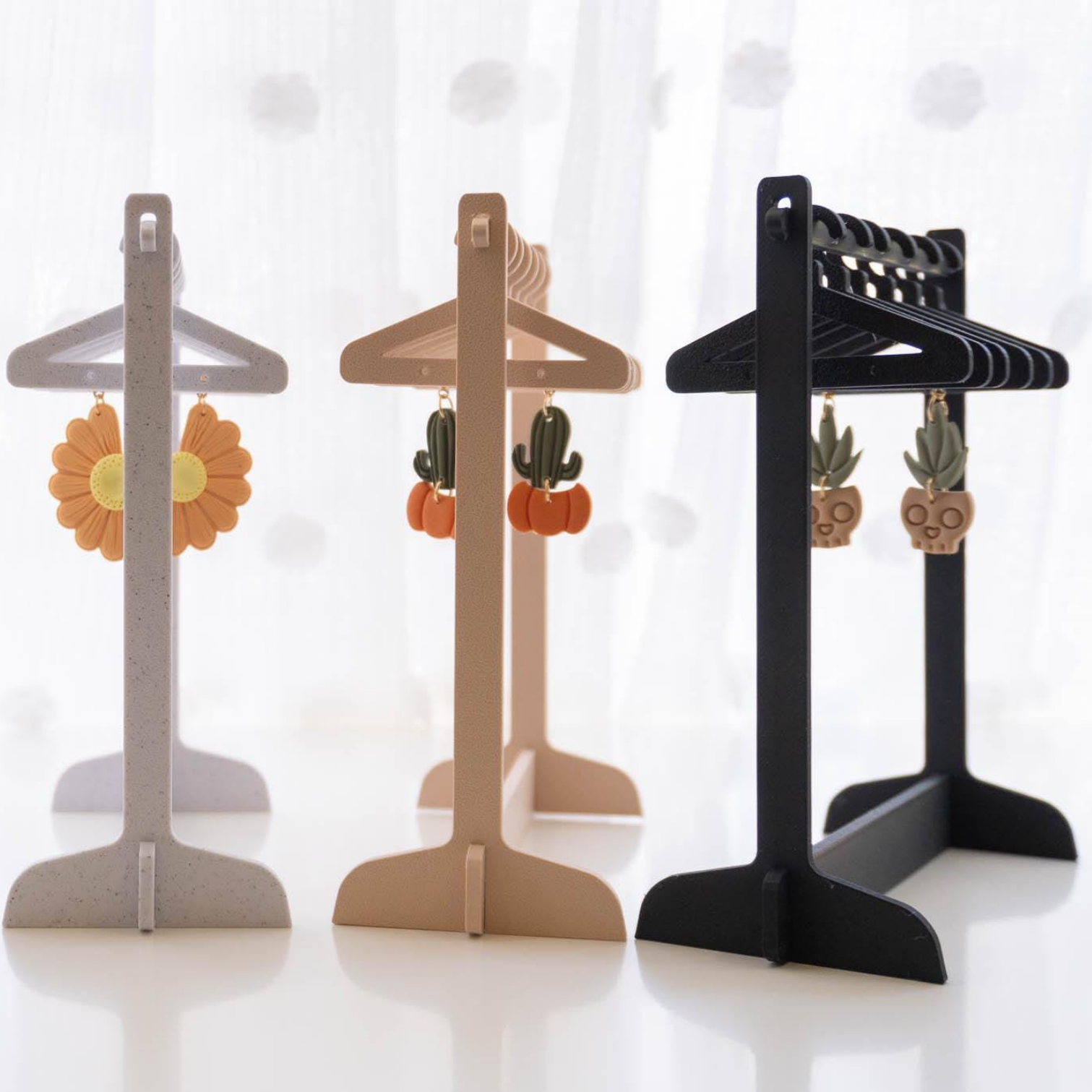 Earring Holder,Earring Display, Earring Hanger, Jewelry Display Jewelry hanger Multiple style hangers available, clothing rack for earrings(black) — image 2
