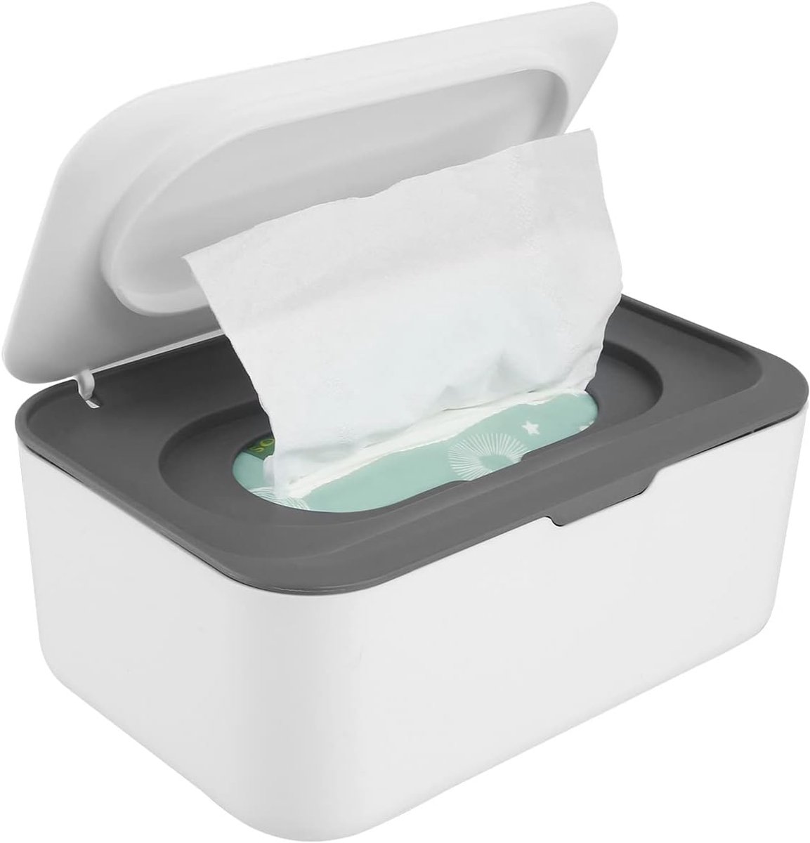 Tissue box - 19*13*7.8cm - Dispenser box for wet wipes - Baby wipes box - mask storage box - toilet wipes box - box with lid for dry tissues - keep wipes fresh