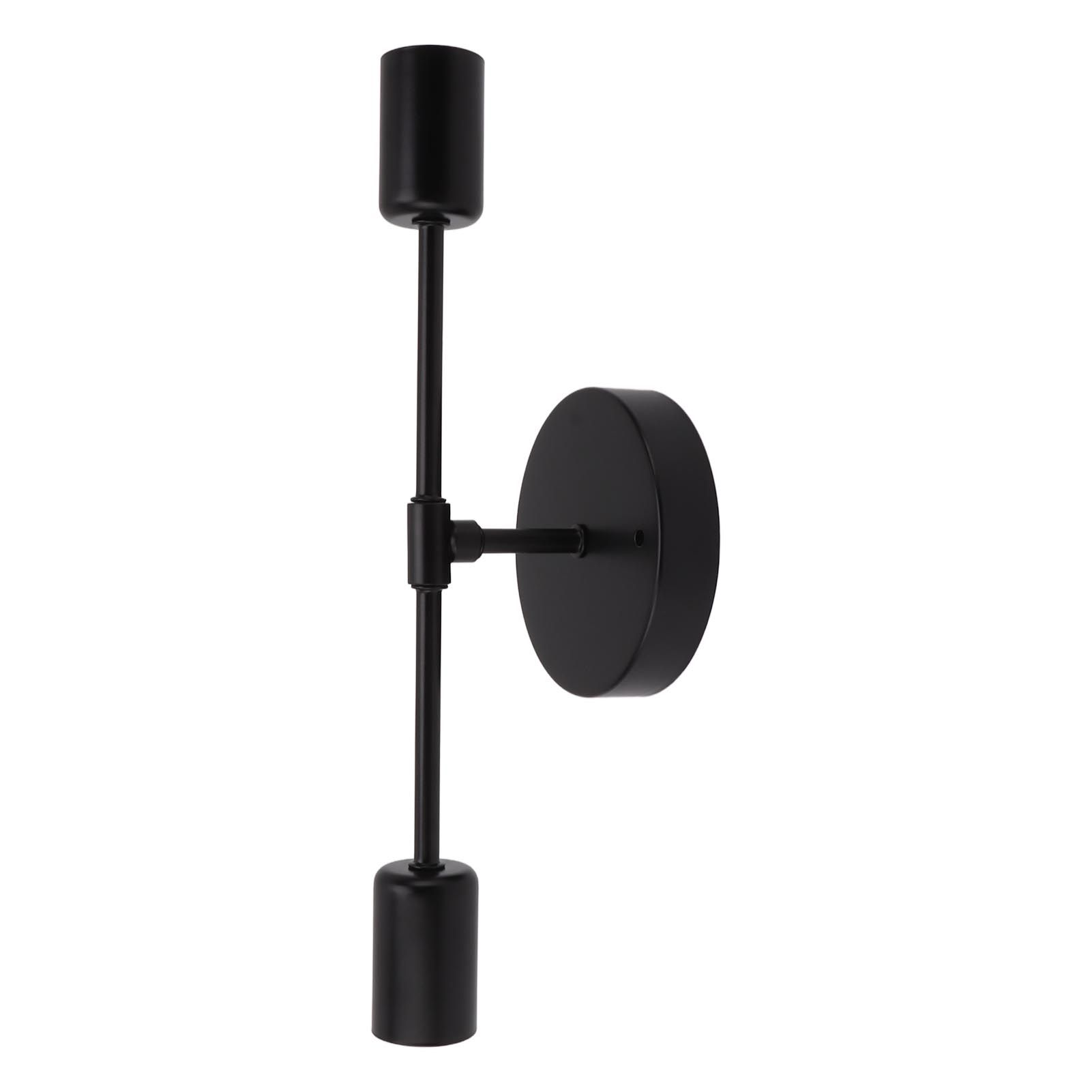 E27 E26 Double Wall Light Base Iron 85‑265V Black Modern Light Holder Base for Living Room Bathroom Dressing Room — image 6