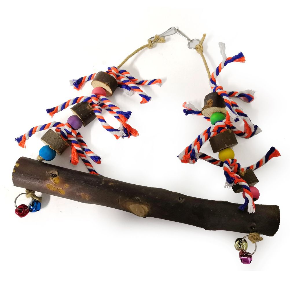 Wooden Chicken Swing Colorful Pet Swing Chew Toy for Chicken and Birds โ image 4