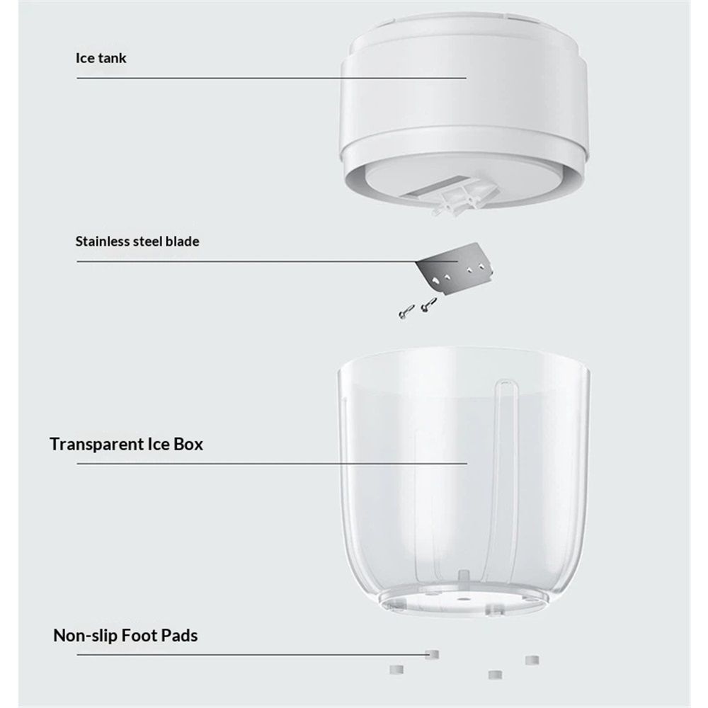 QUAN Hand-cranked Shaver Ice and Snow Cone Machine, Manual Shaved Ice Machine Household Protable Small Slushie Machine โ image 5