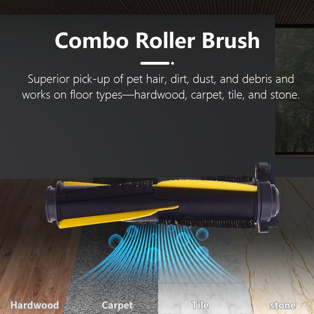 Replacement Compatible with Shark IQ Series R101AE RV1001AE RV101 RV1001 RV912S, Robot Vacuum with 1 Main Brush 2 HEPA ilter 4 Side Brush — image 3