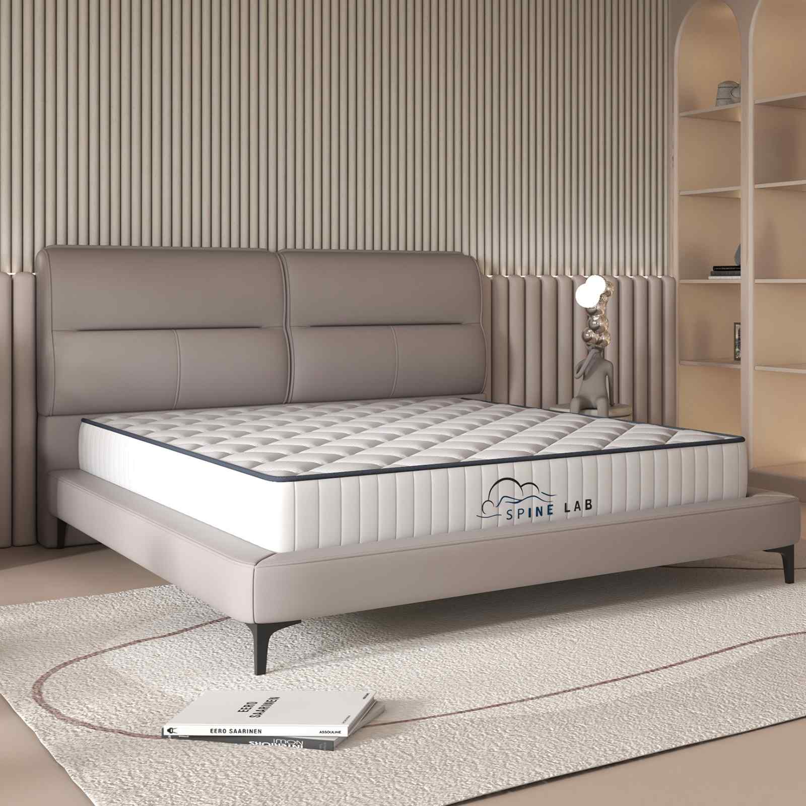 Spine-Lab Mattress 5 Zone 21cm Medium Firm Foam Bonnell Spring - King Single - White — image 4