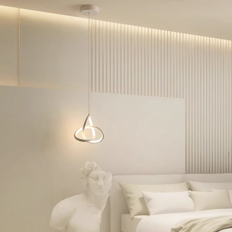 Cold White Kitchen Island Pendant Lights Fixtures, Adjustable Integrated Hanging Lamp for Living Room Bedroom Hanging Light — image 3