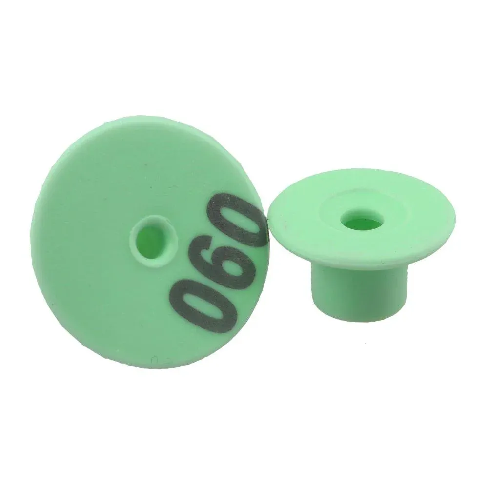 1-100 Cattle Number Ear Tags Set - Round Green Pig Sheep Goat Livestock Label — image 2