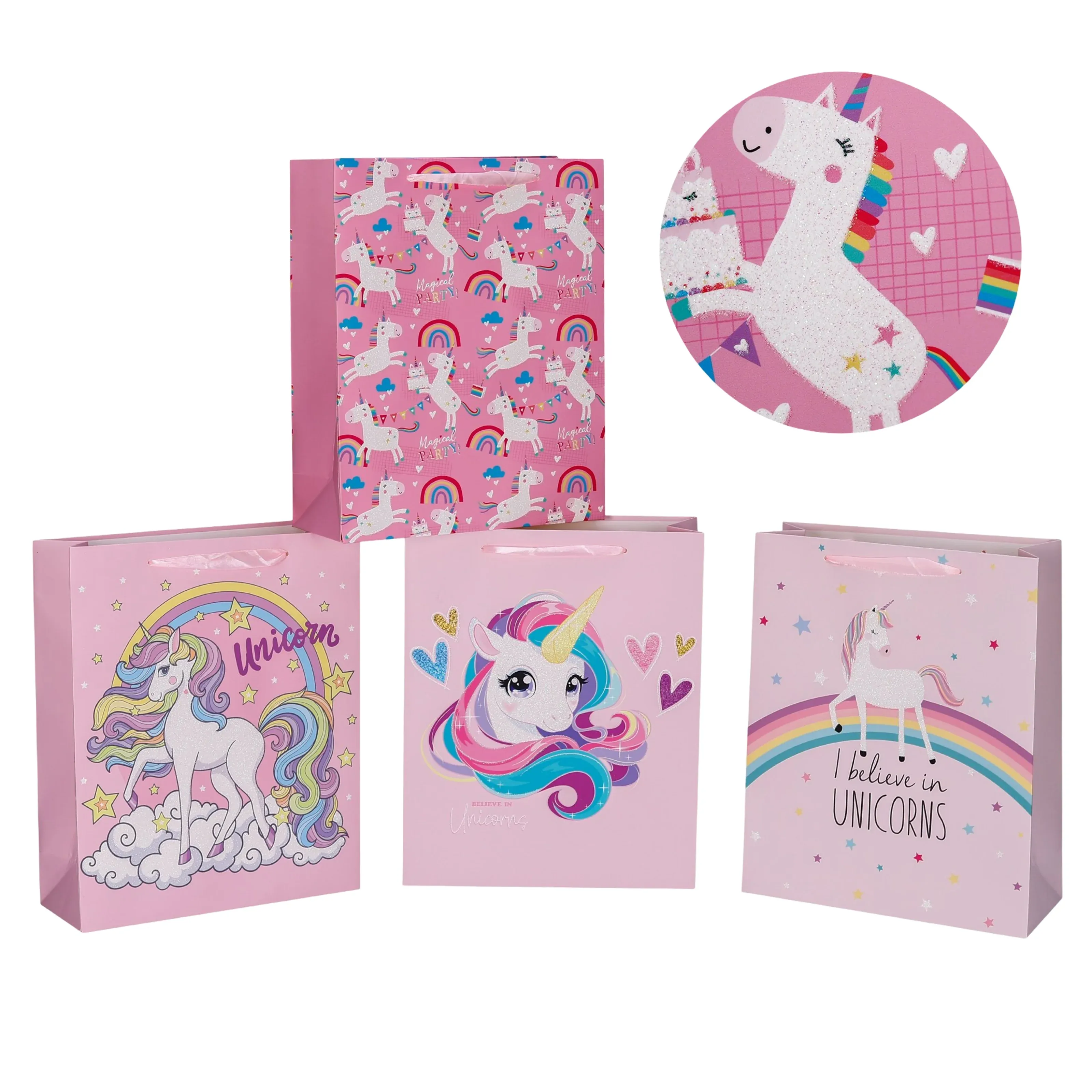 bulk 24 XLarge Unicorn Dreams Gift Bag Assort 30 × 42cm — image 2