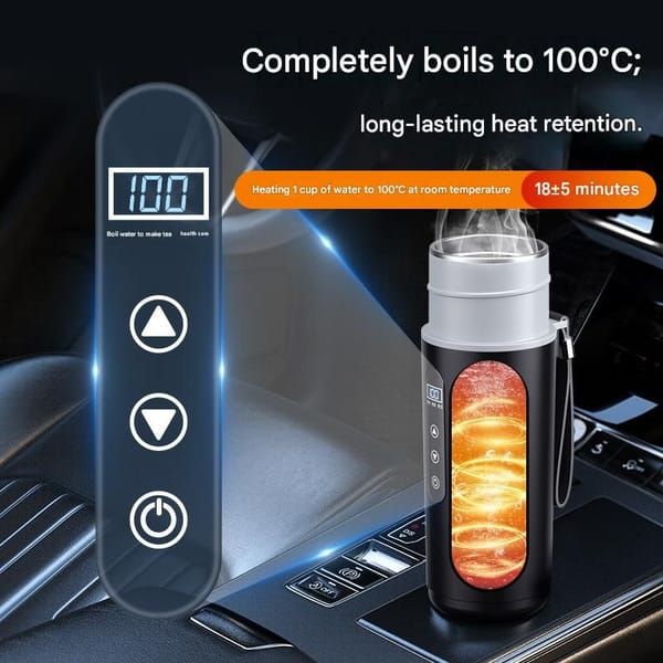 Upgraded Car Electric Kettle 12V/24V 316 Stainless Steel 500mL — image 3