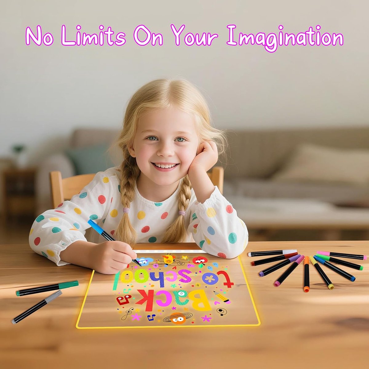 12-color markers - Neon wet/dry erase - For LED notice boards, fine tip — image 2