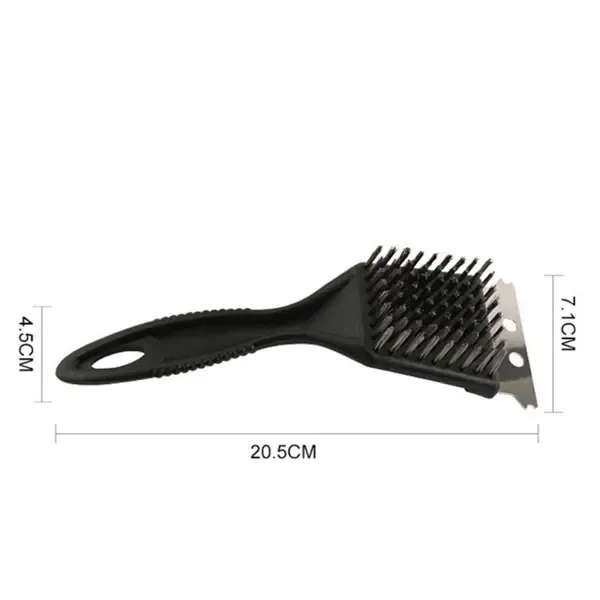 Grill Cleaning Brush with Scraper, Stainless Steel Bristle BBQ Cleaner for Charcoal, Electric and Gas Grills, Black — image 4