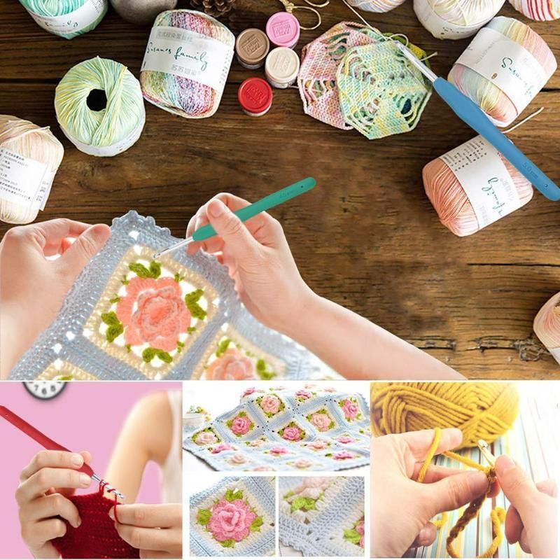 Knitting Kit 45-Piece with Crochet Hooks, Markers, Tape Measure, MultiColor โ image 4