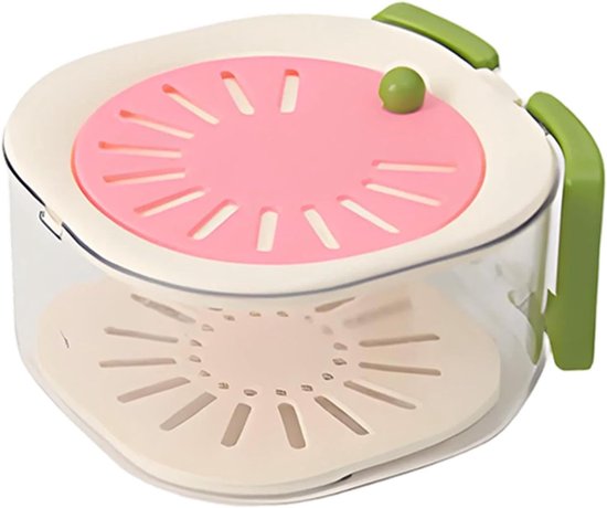 Multifunctional Fruit Washing Basket with Colander and Lid - 2-in-1 Drain Basket & Fruit Colander - Suitable for Kitchen, Refrigerator, Picnic and Camping
