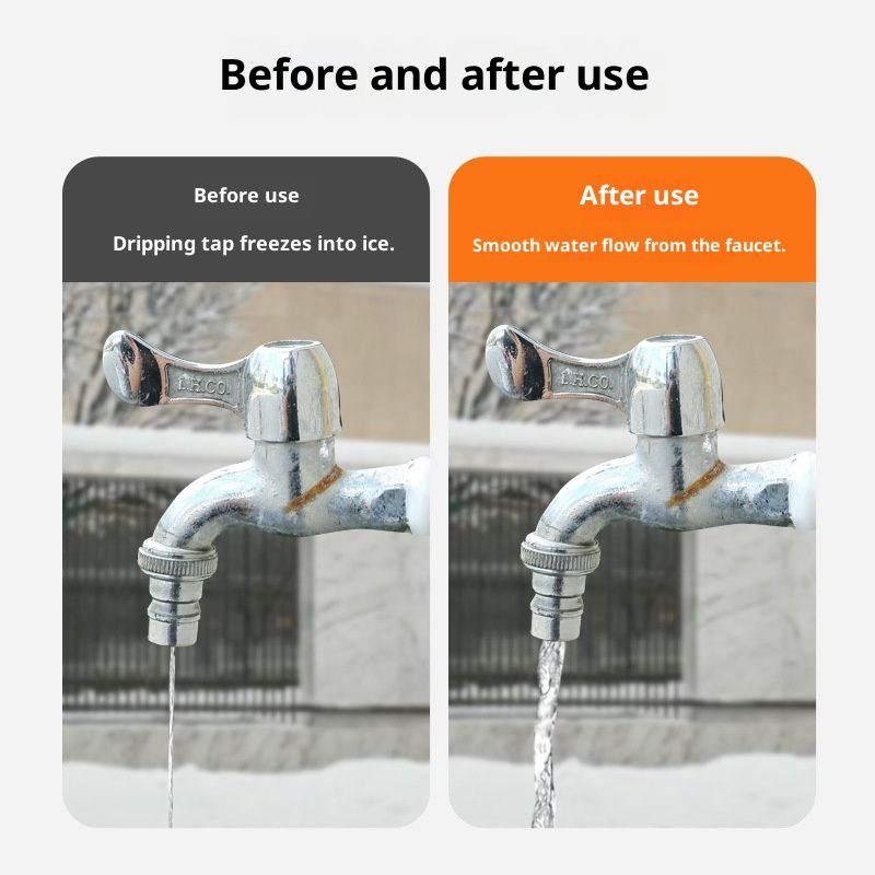 3 pack Thickened Anti-Freeze Outdoor Faucet Socks - Reusable Hose Bib Covers with Reflective Strips for Winter Freeze Protection, Cold Weather — image 3