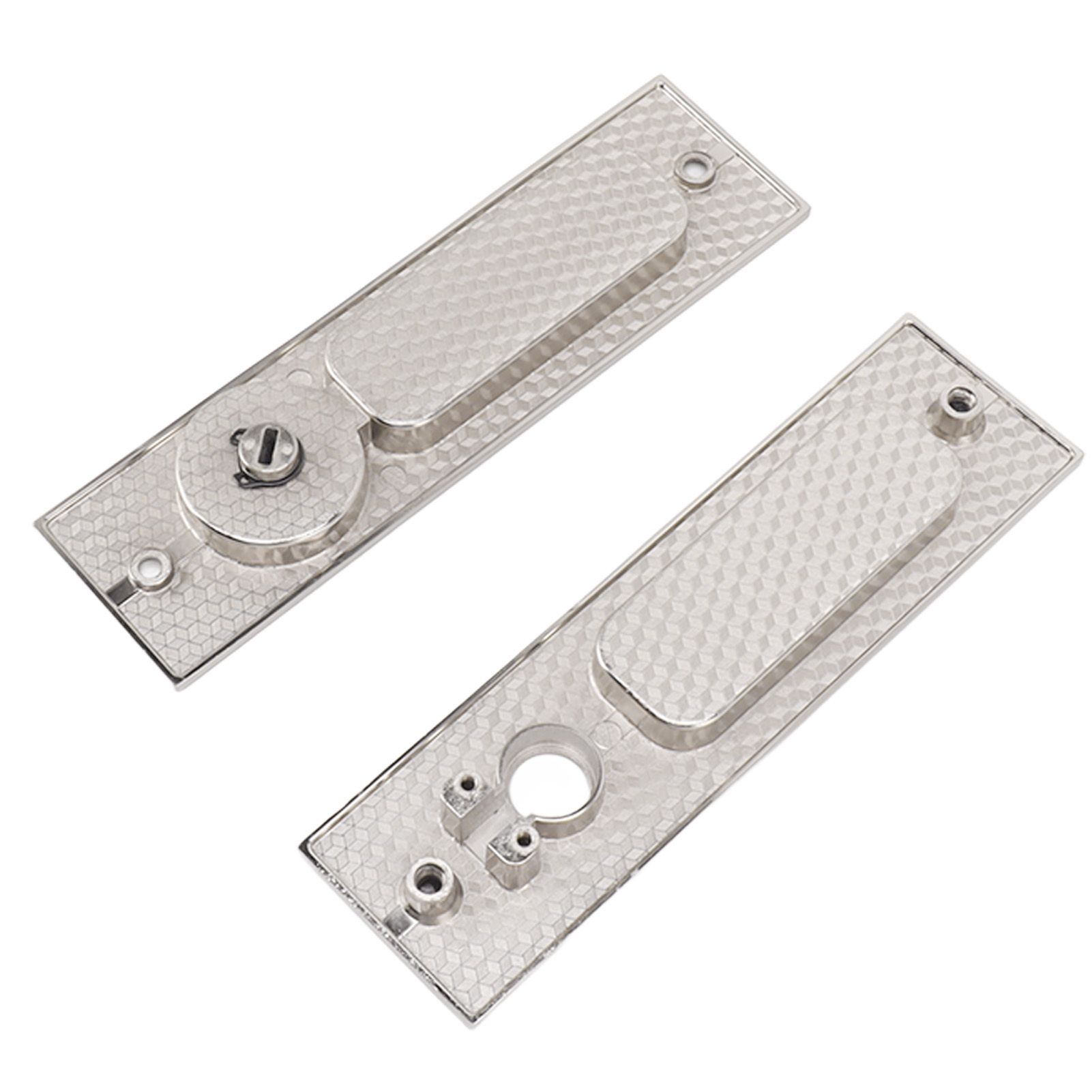 Sliding Door Mortise Lock with 2 Keys Zinc Alloy Invisible Recessed Handle Latch Pocket for Wood Furniture Hardware Brushed Nickel — image 3