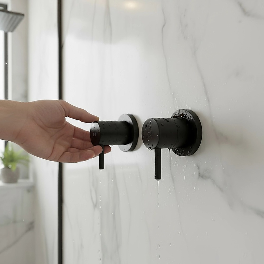 Bathroom Shower Bath Hot and Cold Mixer WATERMARK Certified in Black โ image 5