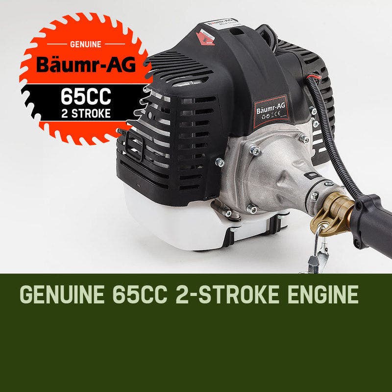 BAUMR-AG 65cc 9in1 Long Reach Garden Multi-tool, Pole Saw, Hedge & Line Trimmer, Brush Cutter, 12" Tree Trimming Pruning Chainsaw Bar, 2 Extension โ image 2