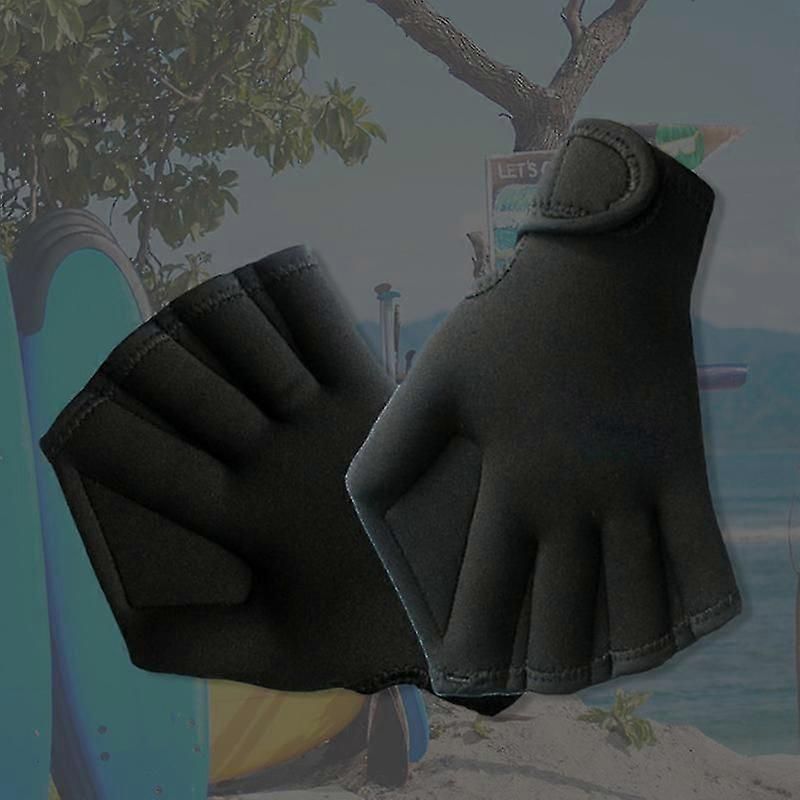 Swimming Training, Diving Equipment, Anti- Semi-fingered Gloves For Women And Boy Swimming Training Blue - L โ image 4