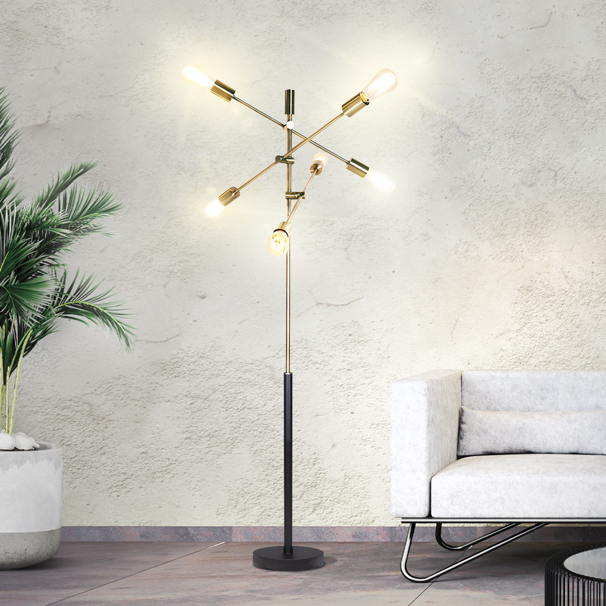 Sarantino 6-Light Metal Sputnik Floor Lamp — image 3