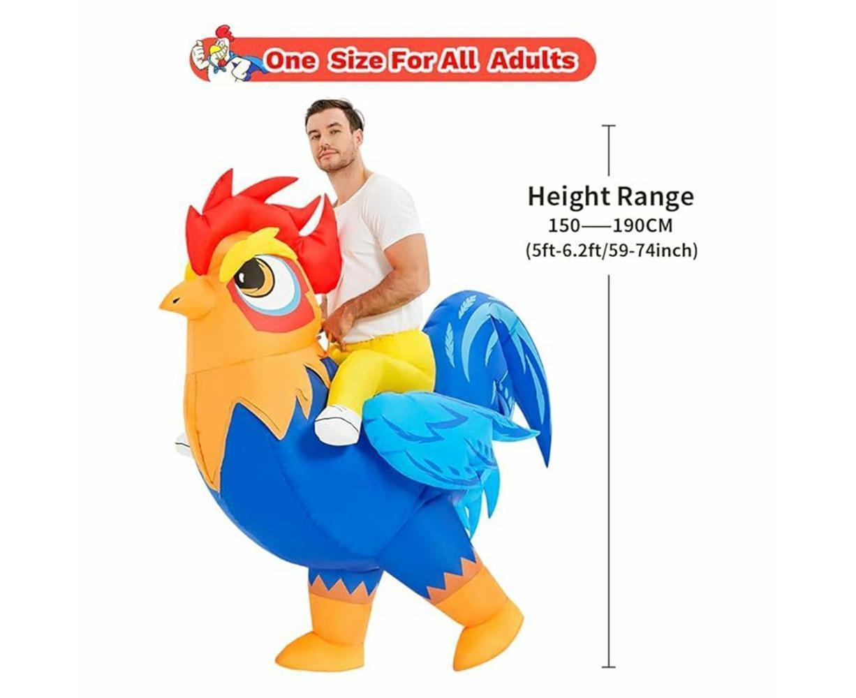 Halloween Inflatable Rooster Costume, Funny Cosplay Halloween Costume for Men Women Birthday Christmas, Suitable for Height 150-190cm โ image 2