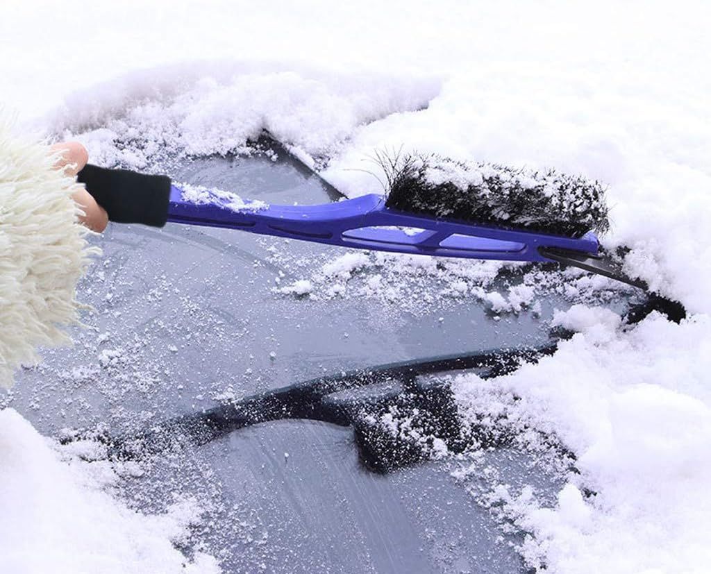 Snow Brush & Ice Scraper Car Brush - 2 in 1 Snow Brush Shovel Removal Automatic Snow Removal Car Windshield Clean Tools, Aluminum + Plastic material โ image 3