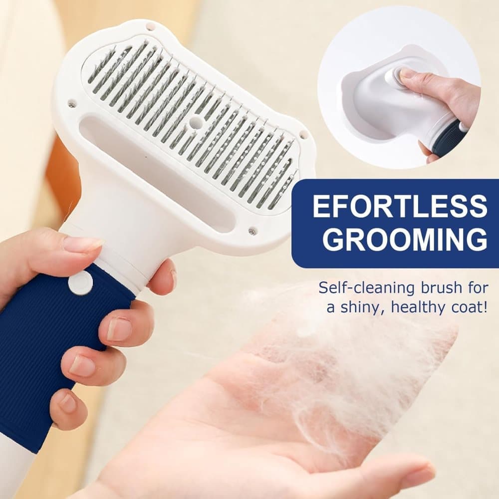 Pet Hair Dryer 3-in-1 with Brush, 3 Heat Settings Overheat Protection, Portable Quiet for Dogs Cats, Gray, 220V — image 5
