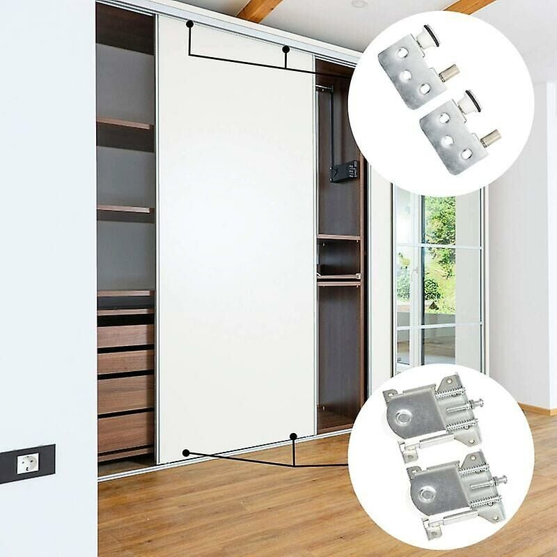 Sliding Door Rollers 2 pcs Compatible with Wardrobe Cabinet 20 kg Load Capacity Door Wheels Rails — image 4