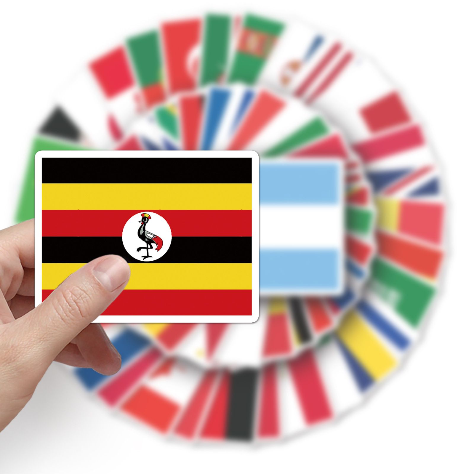105 Pack National Flag Stickers Water Bottles Laptop Car Phone Guitar Skateboard Computer Aesthetic Country Map Vinyl Sticker โ image 4