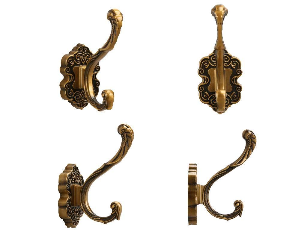 Coat Hooks Wall Mounted - Decorative Towel Hooks - Aluminum Heavy Duty Wall Hooks for Hanging Coats- Pack of 2 Vintage Style โ image 4