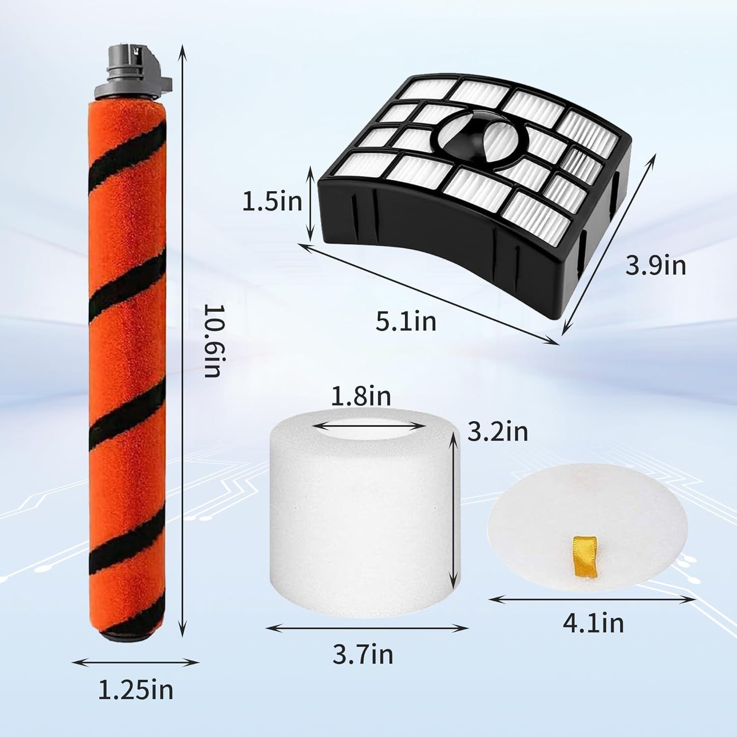Replacement Brush Roll ilters Compatible with Shark Apex DuoClean AZ1000 AZ1002 AZ1003BRN AX950 AX951 AX952 NV830 NV831 NV835 ZU881 ZU885 Vacuum,Part # — image 3