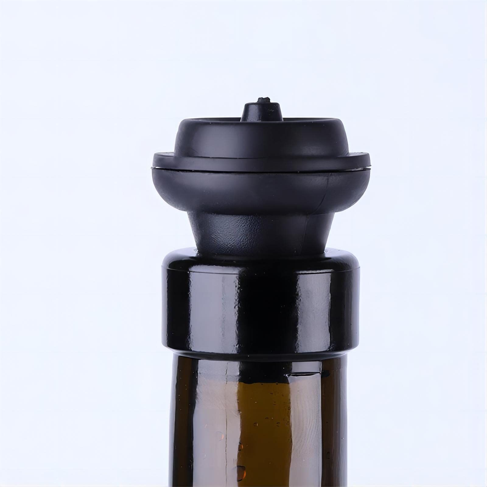 Vacuum Stoppers - Set of 3 - Gray - for Wine Bottles - Keep Wine Fresh for Up to a Week with Airtight Seal — image 4