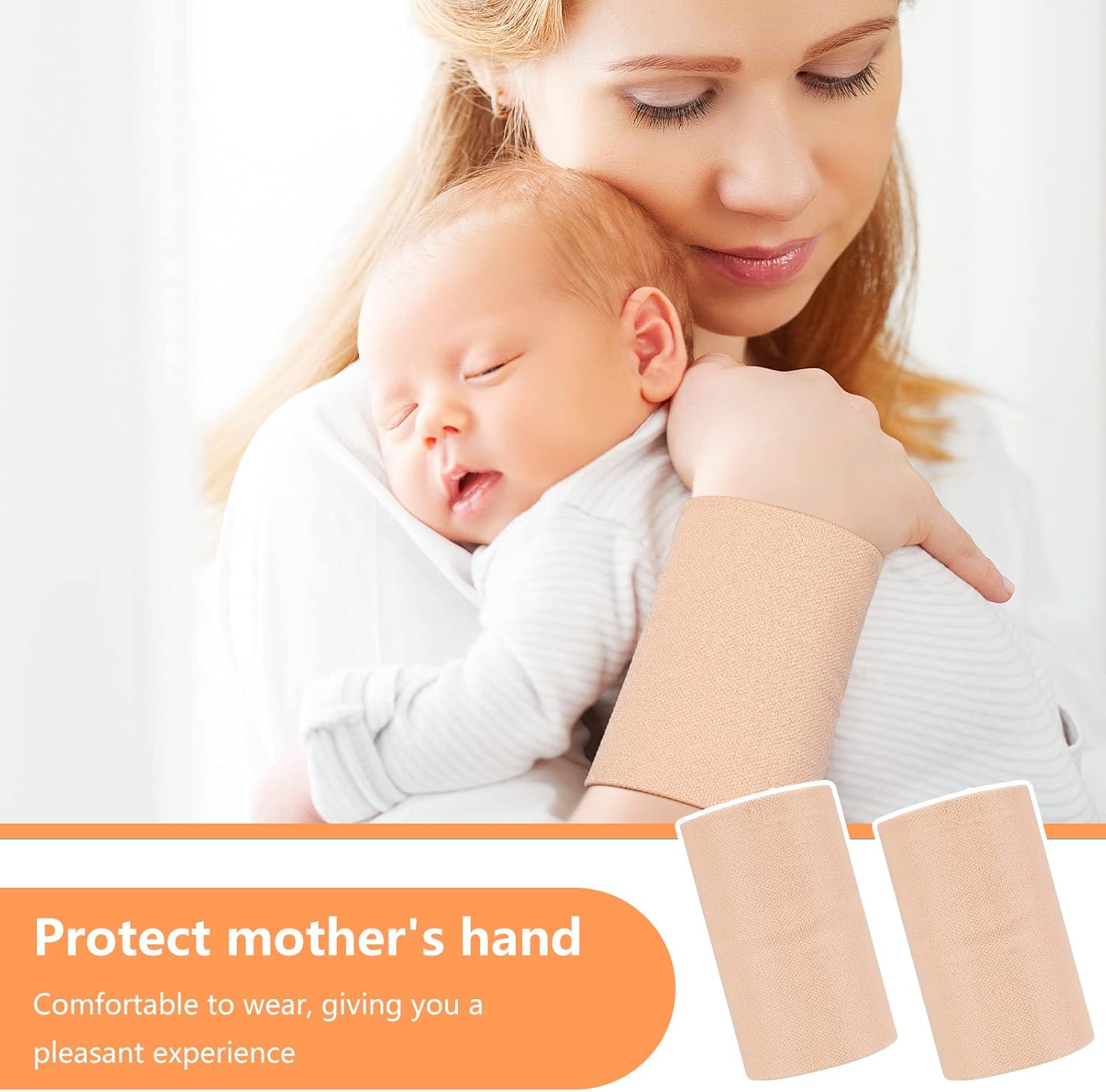 2 Pairs Compression Wrist Sleeve Compression Wrist Brace Wrist Supports Wrist Wraps Elastic Wristbands for Men and Women Tennis, Tendonitis, Carpal Tunnel โ image 5
