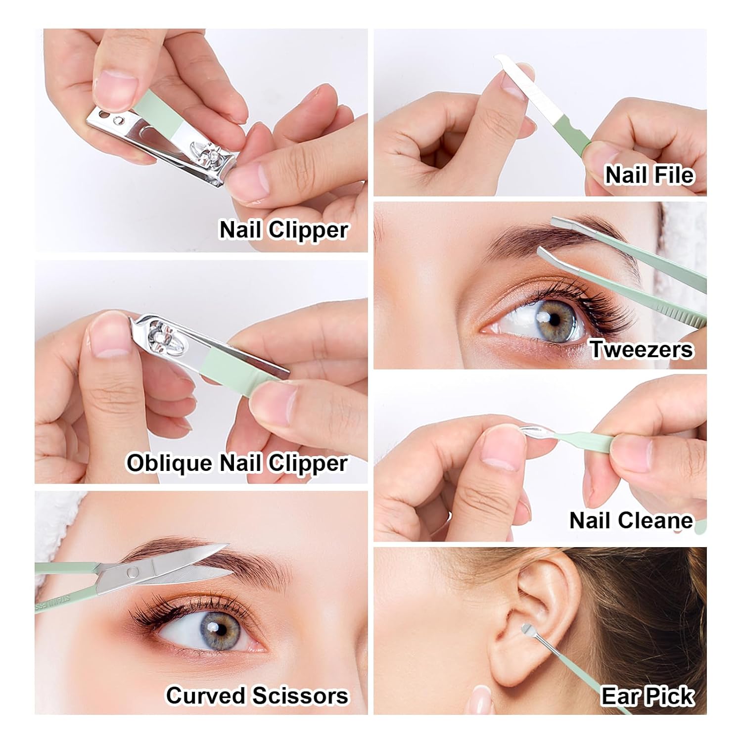 Manicure Set-Stainless Steel Nail Care Set-Professional 7 in 1 Ingrown Toenail Clipper Grooming Tool-Pedicure Kit & Toe Nail Cutter-Thick Nail โ image 3