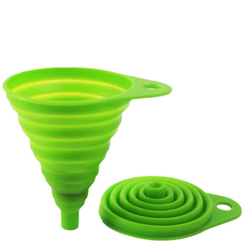 3 Pcs Silicone Collapsible Funnel, Funnels for Kitchen Use Filling Bottles, Food Grade Foldable Kitchen Funnels
