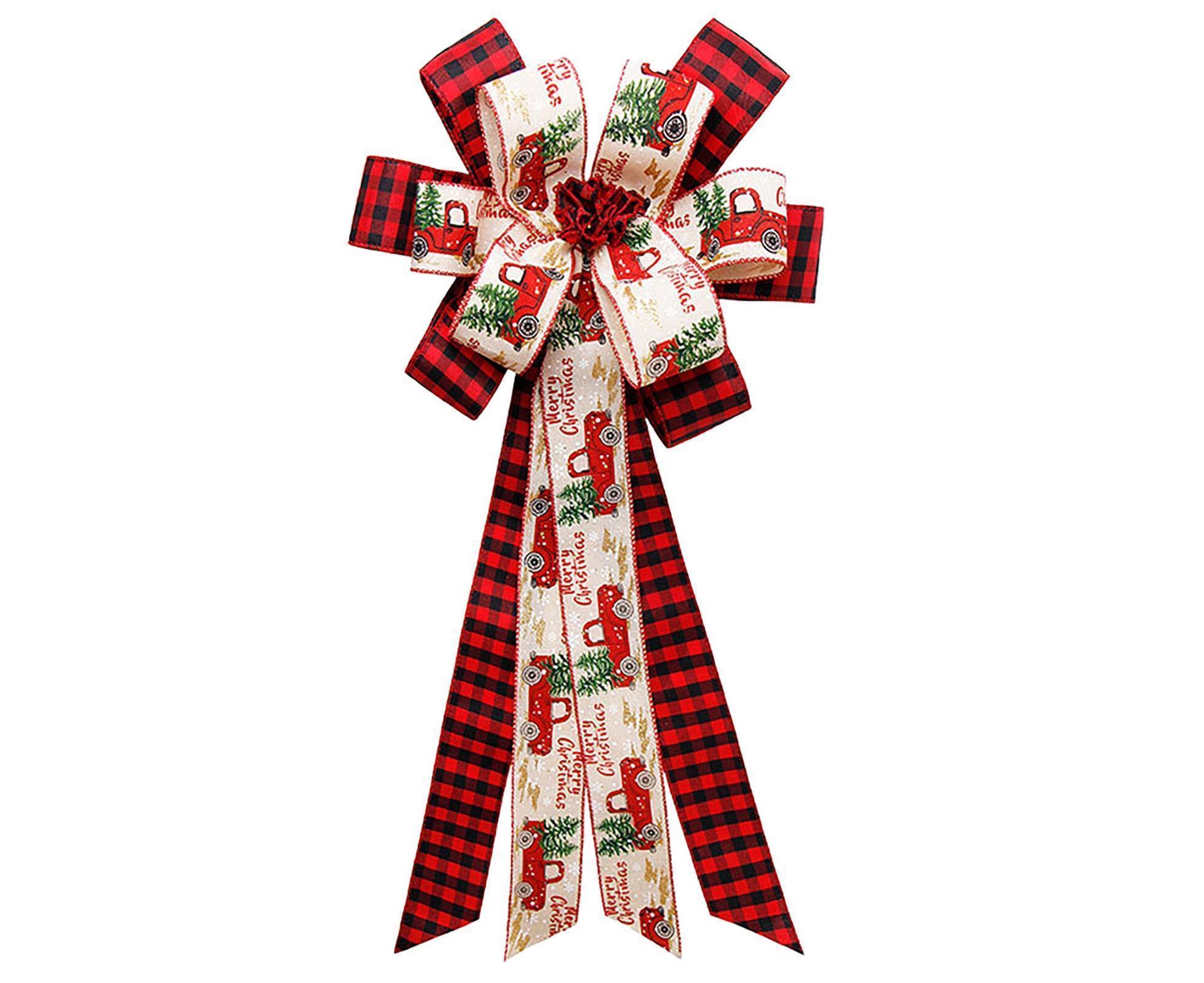 Buffalo Plaid Bow Pendant-Red Black — image 2