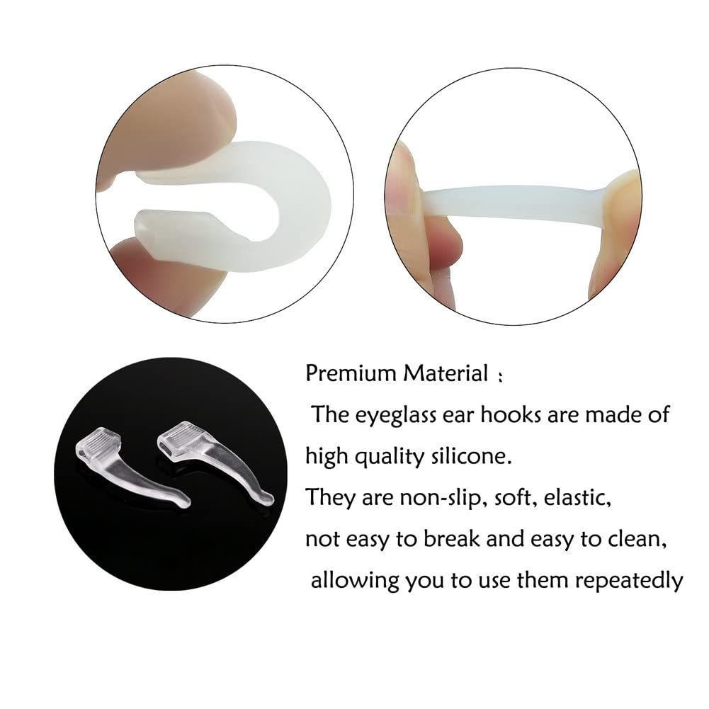 Glasses Ear Grip - 10 pairs Kids and Adults Sport Eyeglass Strap Holder, Eyewear Retainer, Silicone Anti Slip Holder For Glasses โ image 3