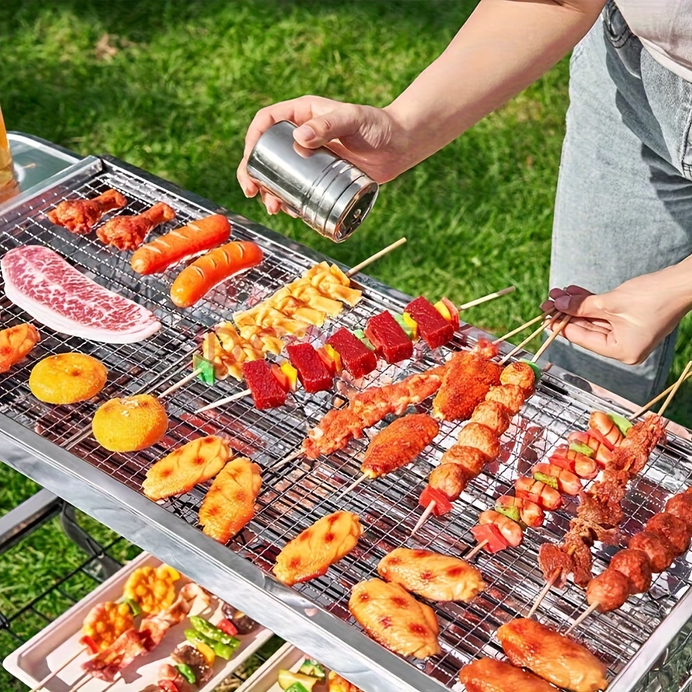 50 stainless steel barbecue skewers for outdoor picnics, perfect for outdoor barbecues, camping, and picnics — image 4