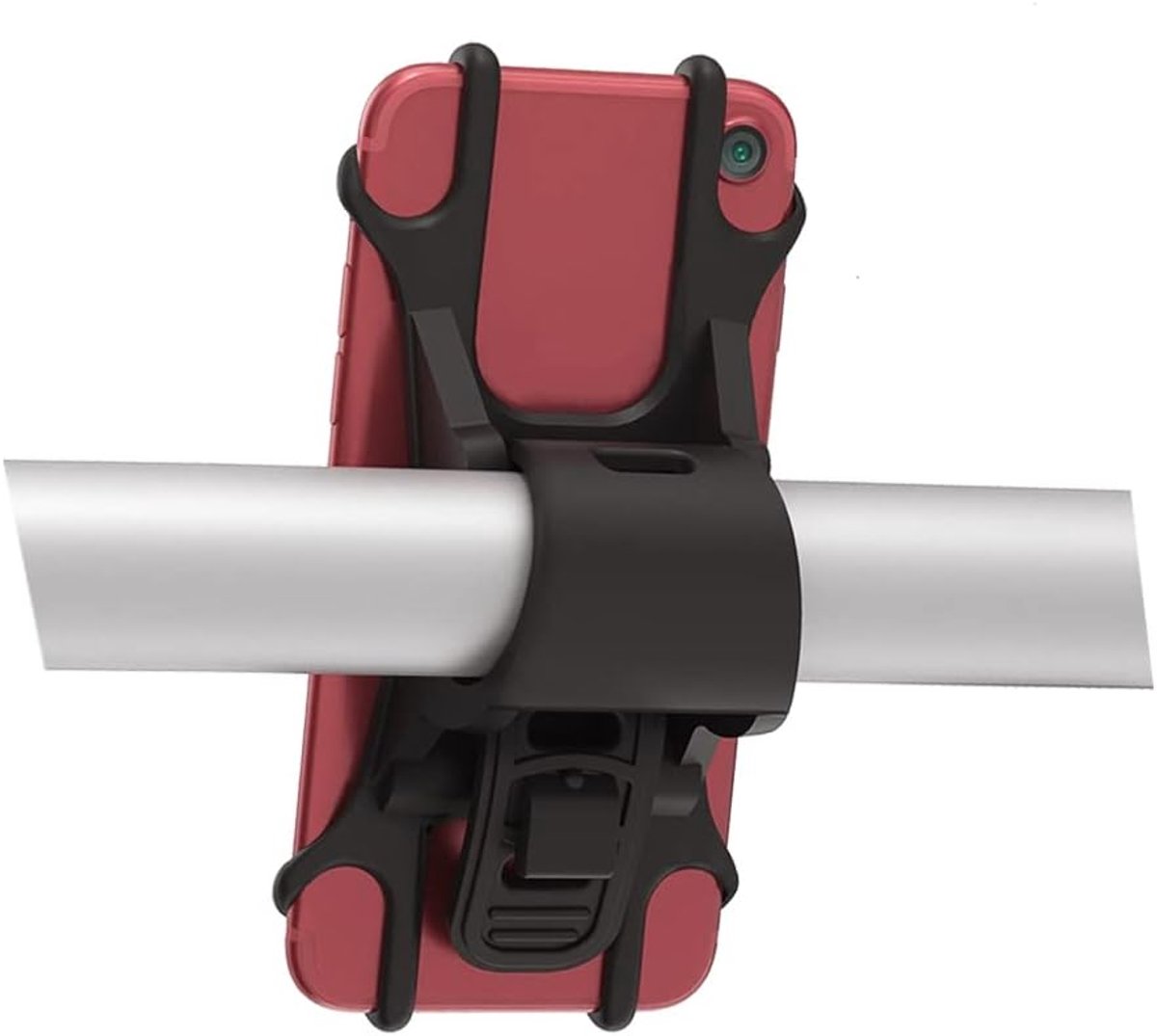 Phone holder for bicycles and motorcycles with GPS/maps/music - Made of durable, non-slip silicone - Removable bicycle phone holder - For handlebars
