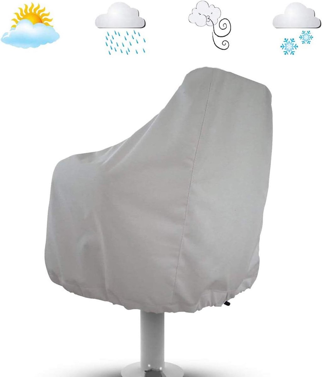2-Piece Boat Seat Cover - 56 x 61 x 64 cm - made of Oxford fabric - UV protection - weather-resistant - waterproof - dustproof - Dust hood - with adjustable โ image 5