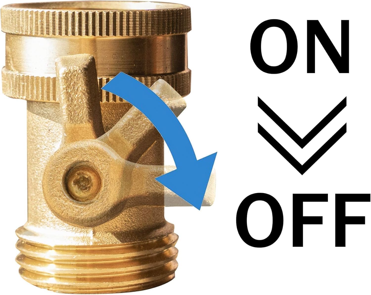 Brass Garden Hose Shut Off Valve, 4 Pack Heavy Duty 3/4 Inch Solid Brass Garden Hose Shut Off Valve with 4 Extra Rubber Washers โ image 4