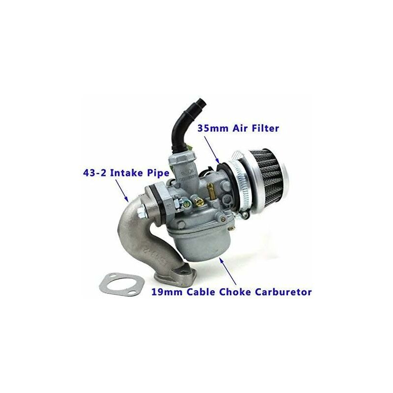 PZ19 Carburetor Kit for 50cc 70cc 90cc 110cc ATV Dirt Bike Quad with 19mm Carb Compatible with Taotao Sunl — image 3