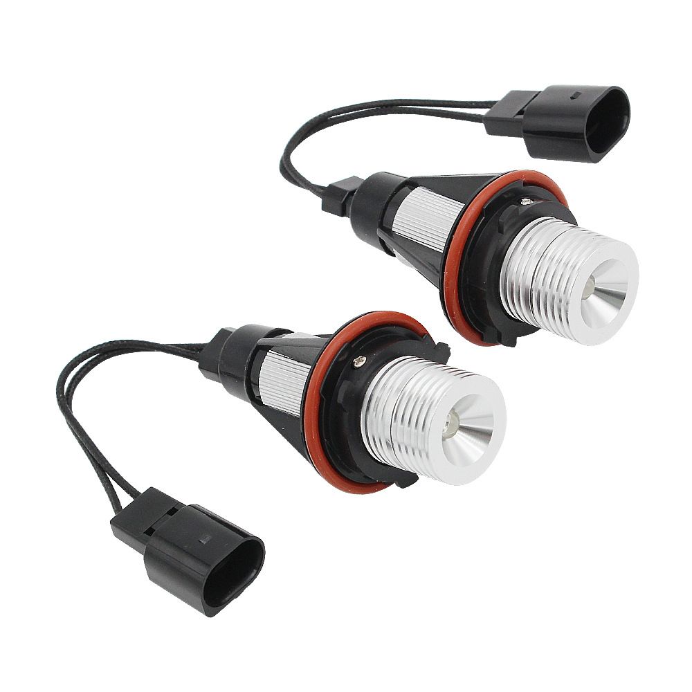 A pair of 5W E39 error free LED angel eye halo marker bulbs, used for some 5, 6, 7 series X3 X5 Fit PARTIAL E39 E53 E60 E63 — image 2