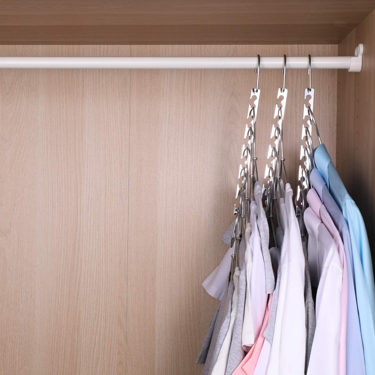 Space Saving Hangers Metal Hanger Magic Cascading Hanger Closet Clothes Organizer(4 Pack) — image 2