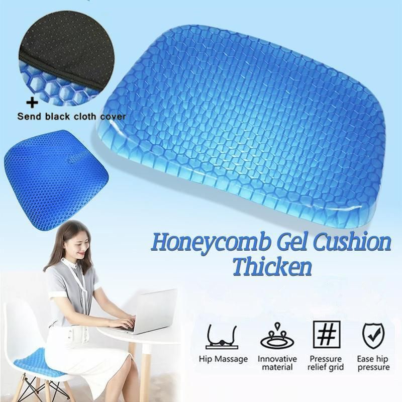 Gel Honeycomb Seat Comfort Cushion Flex Back Support Spine Protector - 1000g (44 × 36.5 × 4.5CM) — image 2